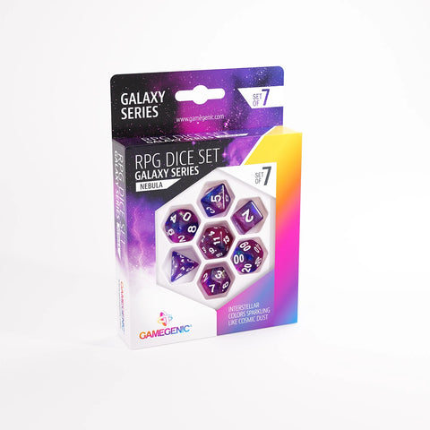 Polyhedral Dice Set: Galaxy Series: Nebula: RPG Dice Set (7pcs)