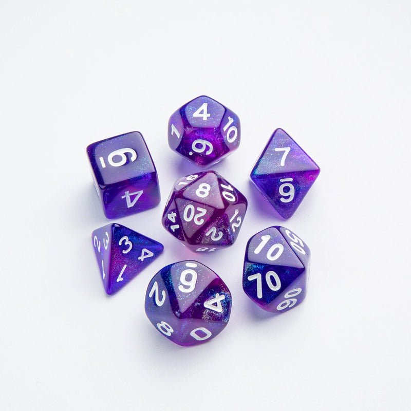 Polyhedral Dice Set: Galaxy Series: Nebula: RPG Dice Set (7pcs)