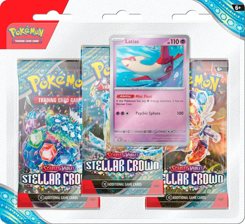 Pokémon TCG: Scarlet & Violet-SV7 Stellar Crown 3 Pack Blister