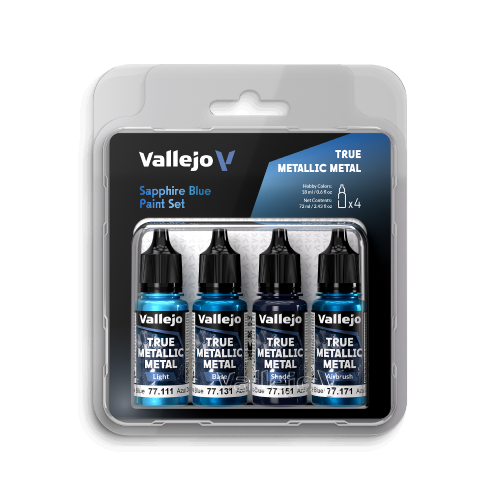 Vallejo True Metallic Metal 4 Colour Set - Sapphire Blue