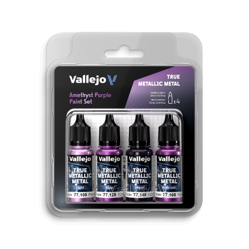 Vallejo True Metallic Metal 4 Colour Set - Amethyst Purple
