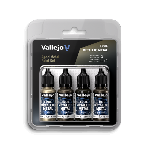 Vallejo True Metallic Metal 4 Colour Set - Aged Metal