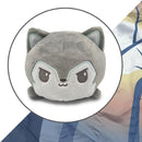 Tote Bag with Plushie: (Gray Forest + Light Gray Wolf)
