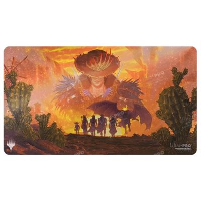 Playmat: Magic the Gathering: Outlaws of Thunder Junction: Gang Silhouette Holofoil Playmat