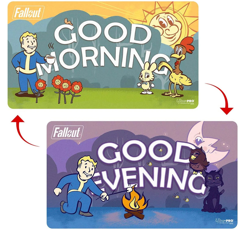 Ultra Pro Doubled Sided Playmat: Fallout Vault Boy Good Morning/Good Evening