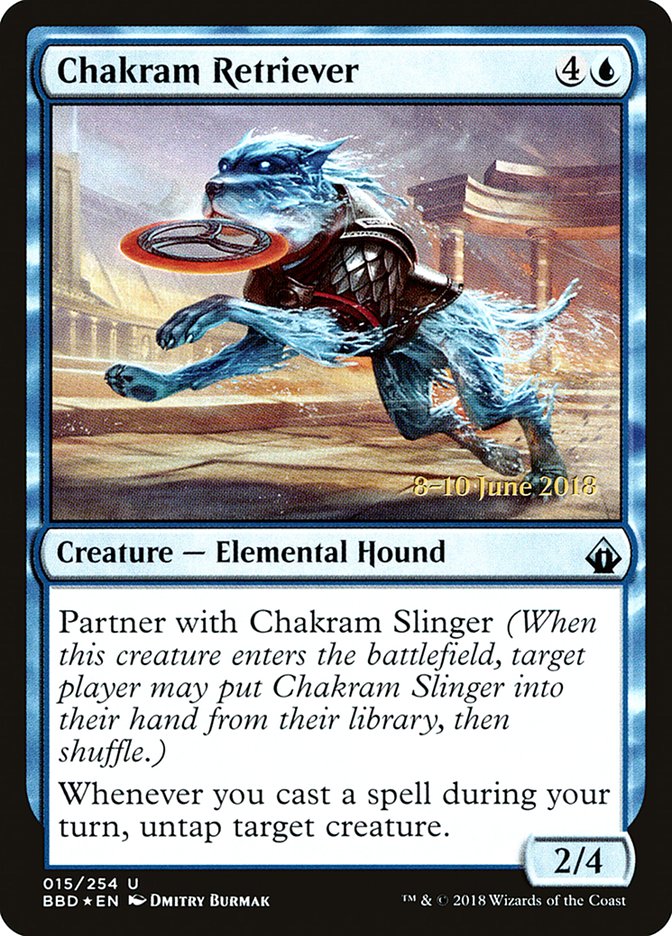 Chakram Retriever (Prerelease) [Battlebond Prerelease Promos]