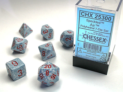 CHESSEX POLYHEDRAL SPECKLED 7-DIE SET AIR