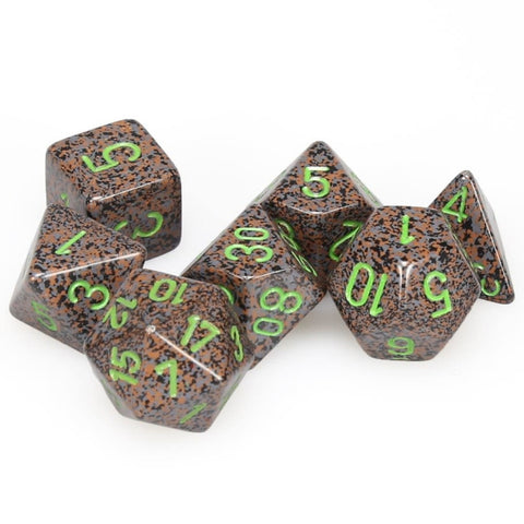 CHESSEX POLYHEDRAL SPECKLED 7-DIE SET EARTH