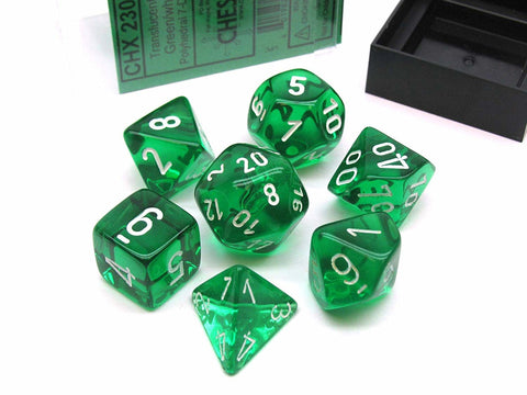Translucent Dice -Chessex (Green/White)