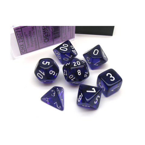Translucent Dice -Chessex (Purple/White)