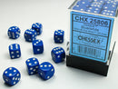 12mm d6 Dice Block (36 Dice - Opaque: Blue/White)