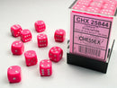 12mm d6 Dice Block (36 Dice - Opaque: Pink/White)