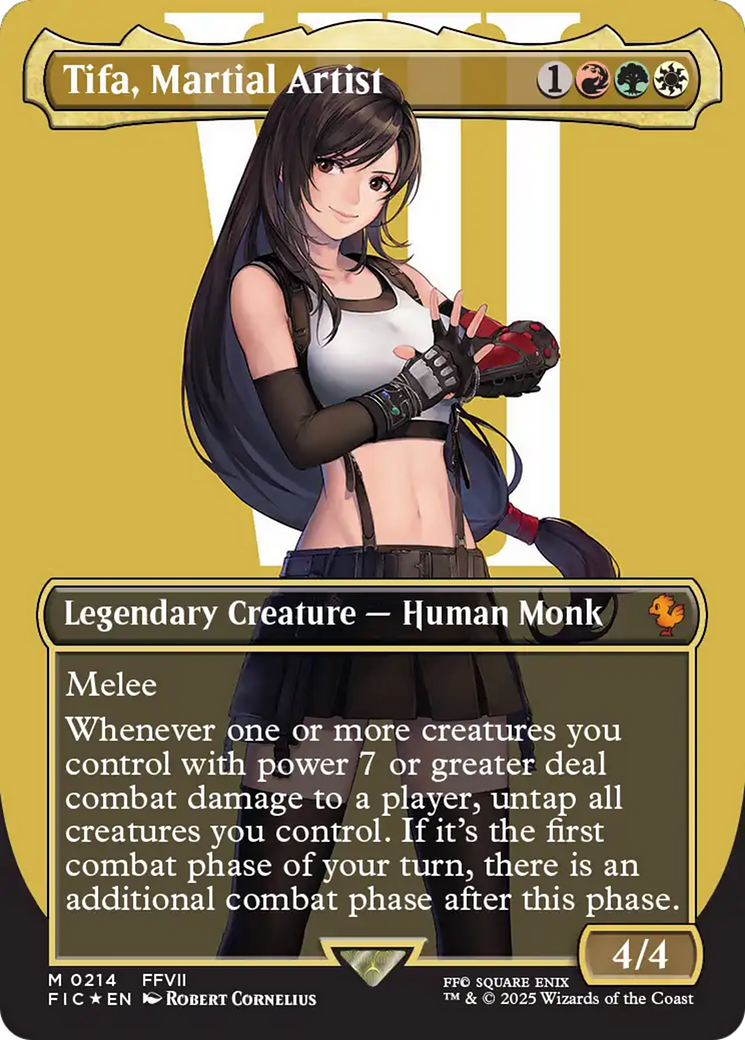 Tifa, Martial Artist (Borderless) (Surge Foil) [FINAL FANTASY Commande Tifa, Martial Artist (Borderless) (Surge Foil) [FINAL FANTASY Commande