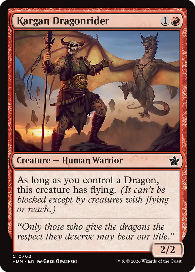 Kargan Dragonrider (0762) [Foundations]