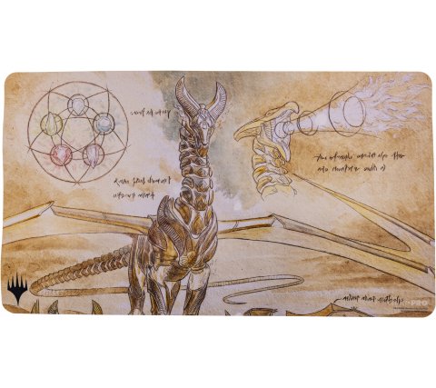 Playmat: Magic the Gathering: The Brothers' War Schematic Art: Ramos, Dragon Engine