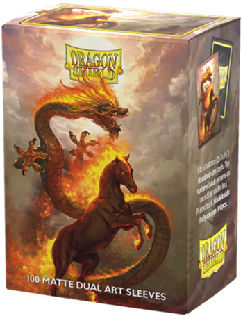 Dragon Shield Dual Matte Sleeves – Fire Horse (100ct)