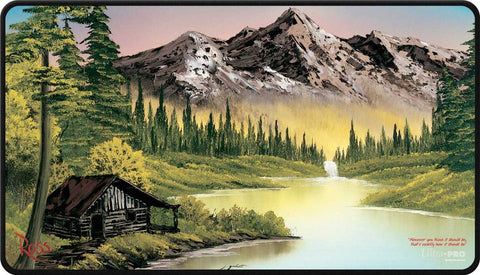 Ultra Pro Playmat – Bob Ross: Mountain Retreat (Black Stitched Edge)
