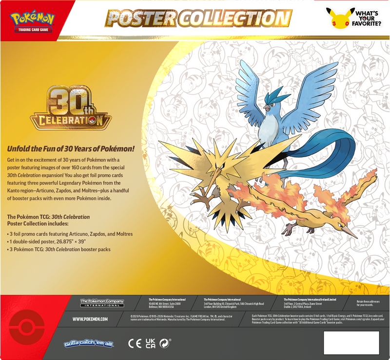 Pokémon TCG: Mega Evolution 30th Celebration Poster Collection