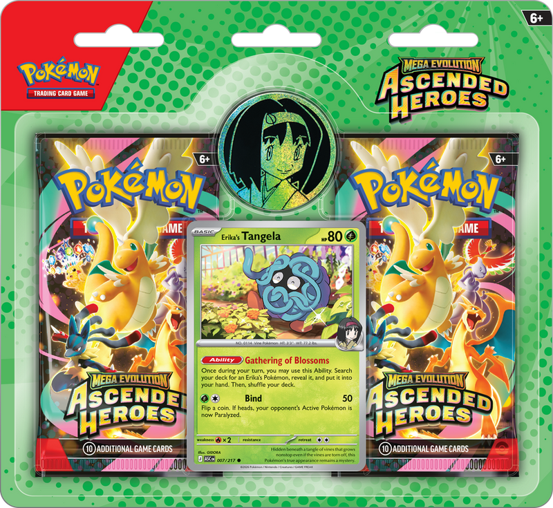 Pokémon TCG: Mega Evolution 2.5 – Ascended Heroes 2-Pack Blister Collection