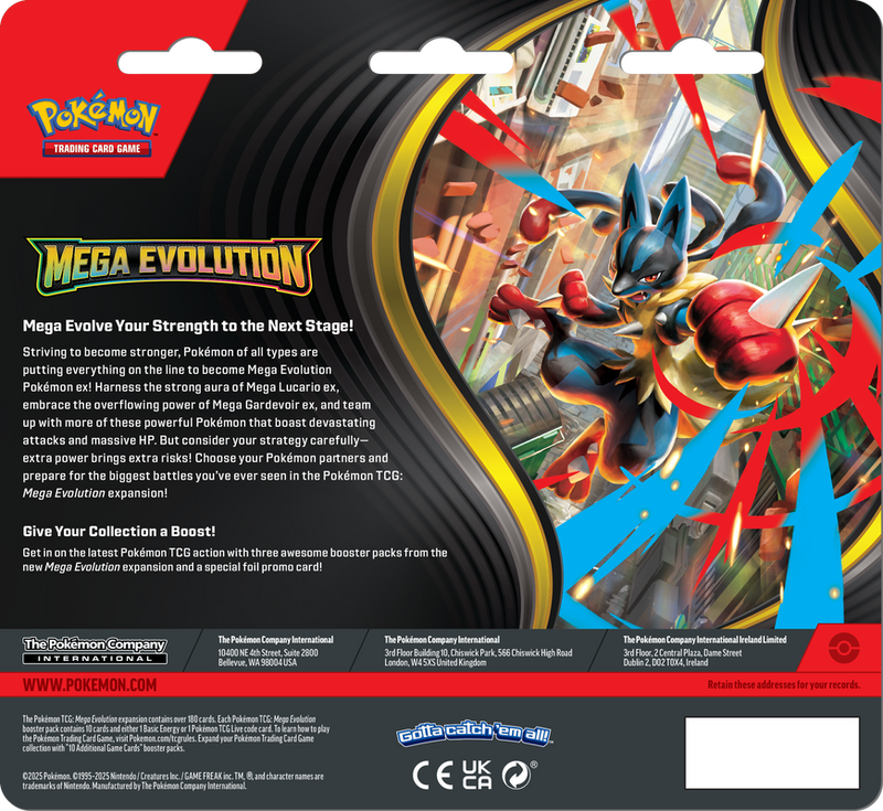 Pokémon TCG: Pokémon Mega Evolution 3-Pack Blister (ME01)