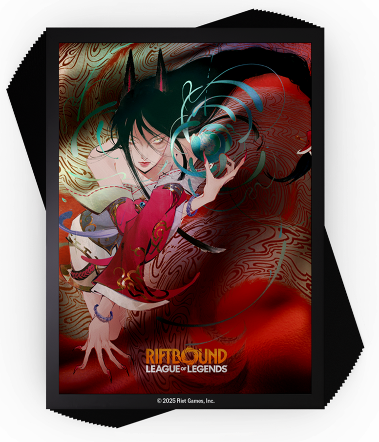 Riftbound League of Legends TCG Origins Art Sleeves – Ahri (100ct)
