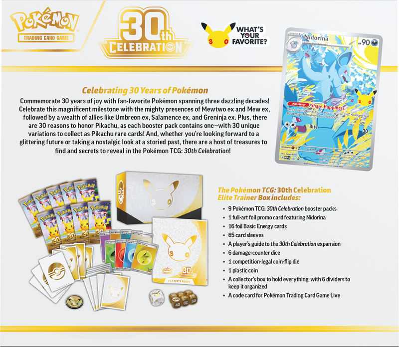 Pokémon TCG: Mega Evolution 30th Celebration Elite Trainer Box