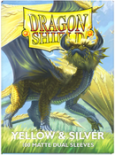 Dragon Shield: Dual Matte Sleeves – Yellow And Silver (100 Count)
