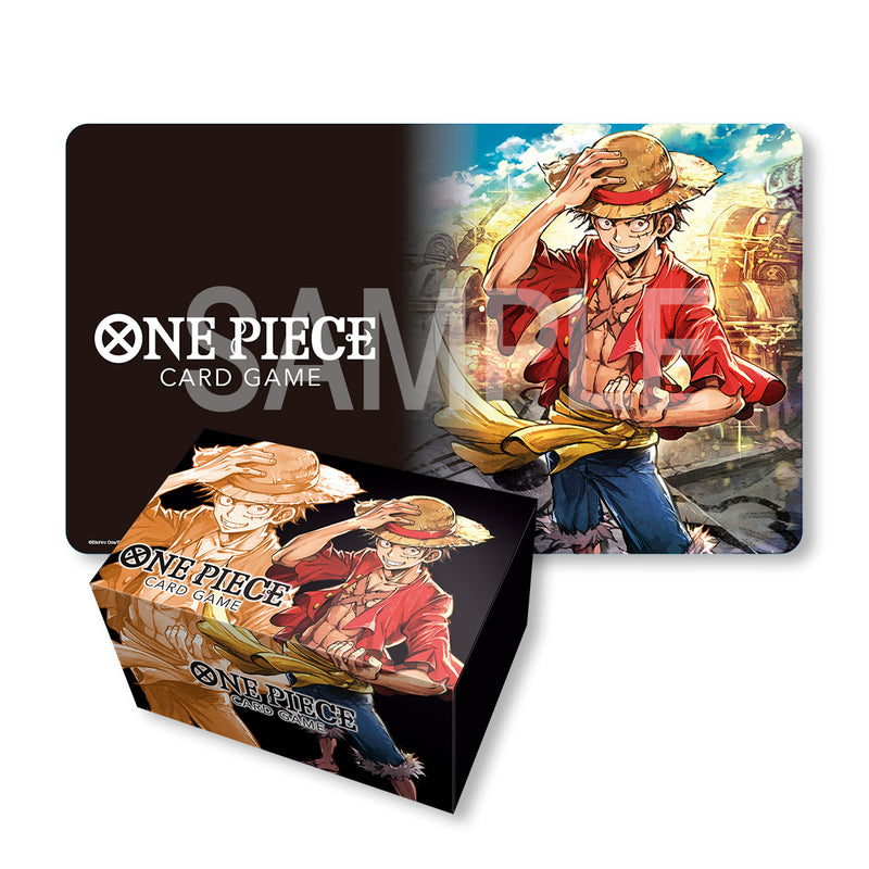 ONE PIECE CG PLAYMAT/ CARD CASE SET MONKEY D. LUFFY