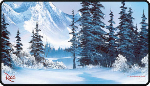 Ultra PRO Playmat – Bob Ross: Winter Paradise (Black Stitched Edges)