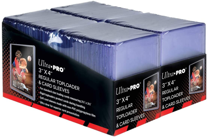 200 Regular Toploader & Card Sleevers UP 3" x 4" RETAIL PACK