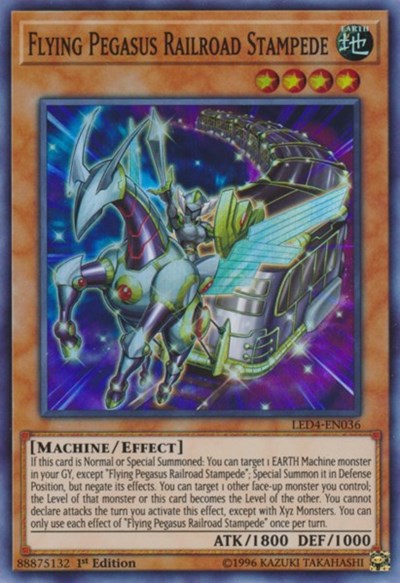 Flying Pegasus Railroad Stampede [LED4-EN036] Super Rare
