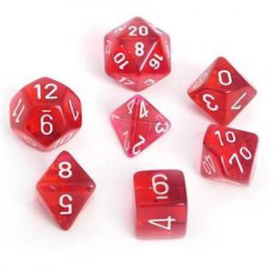 Translucent Dice -Chessex (Red/White)