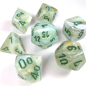 Marble Dice- Chessex (Marble: Green / Dark Green)