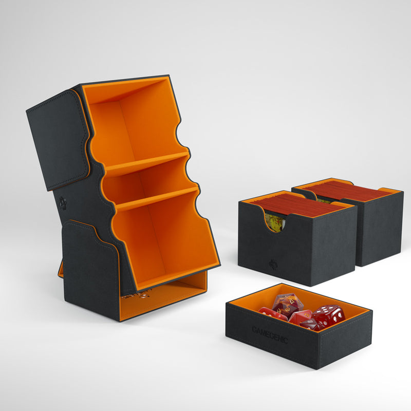 Gamegenic Stronghold 200+ XL Convertible Deck Case - Black/Orange