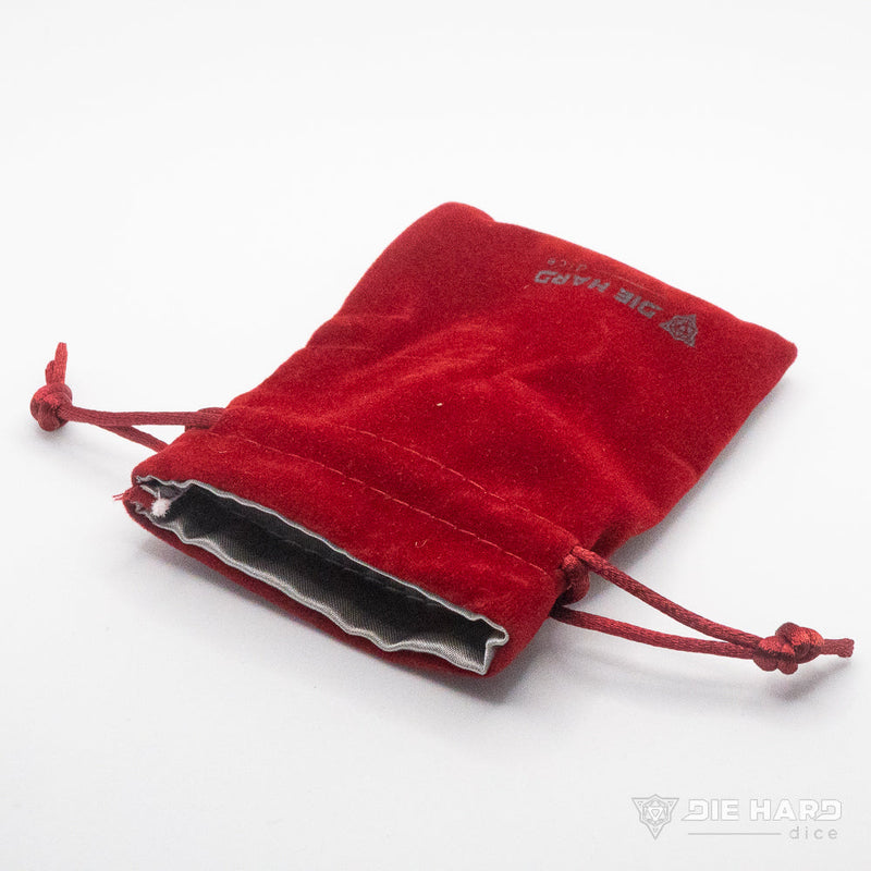 Die Hard Velvet Dice Bag (small red)